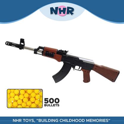 NHR AK47 Toy & Shooting Weapon for Kids with Laser Light and 500 Bullets Guns & Darts