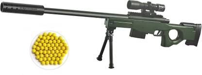 IndusBay 31 Inches AWM BB Bullet Toy Gun with 32X Zoom Scope and 100 BB Bullets Guns & Darts