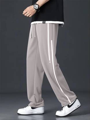 MACK JONNEY Colorblock Men Grey Track Pants