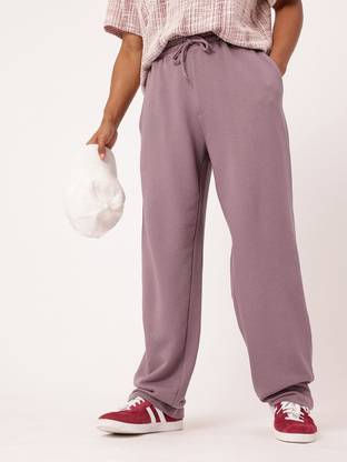 Kook N Keech Solid Men Purple Track Pants