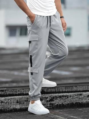 Bhumi Traders Solid Men Grey Track Pants