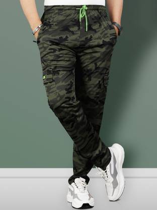 VeBNoR Printed Men Green Track Pants