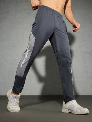 TECHNOSPORT Colorblock Men Grey Track Pants