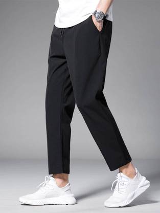 FADAID Solid Men Black Track Pants