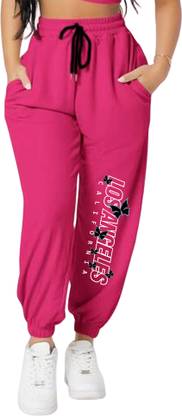Tabadtod Printed Women Pink Track Pants
