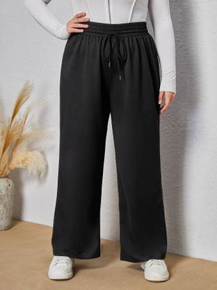 Dockstreet Solid Men Black Track Pants