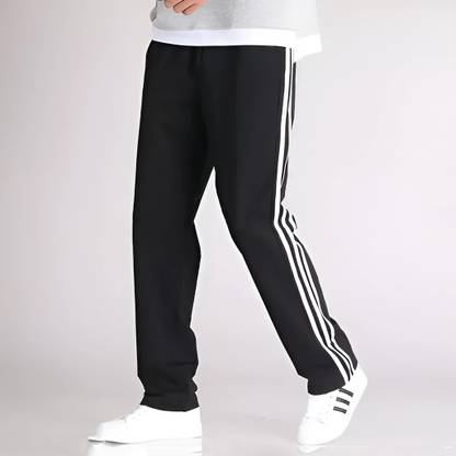 Relaxable Solid, Self Design Men Black Track Pants