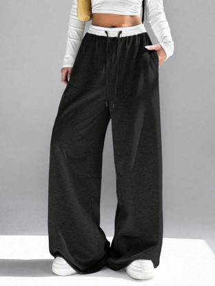 Dockstreet Striped Women Black Track Pants