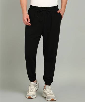 Alan Jones Solid Men Black Track Pants