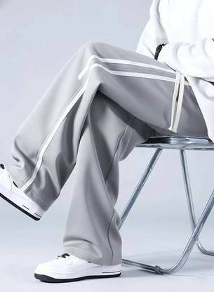 NFTRENDLYY Solid Men Grey Track Pants