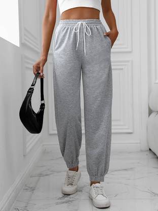 Dockstreet Loose Fit Women Grey Trousers