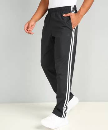 STRAWHATT Striped Men Black Track Pants