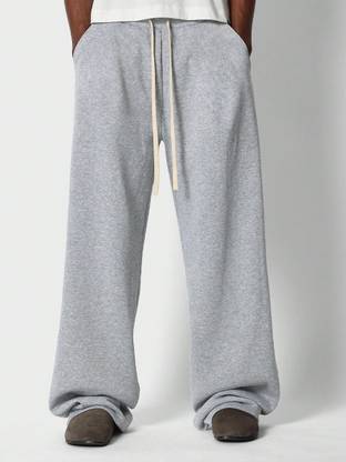 Dockstreet Loose Fit Men Grey Trousers
