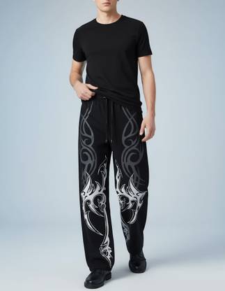 McCARTHY Printed Men Black Track Pants