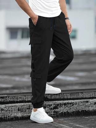 Bhumi Traders Solid Men Black Track Pants