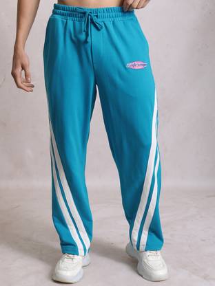 HIGHLANDER Striped Men Blue Track Pants