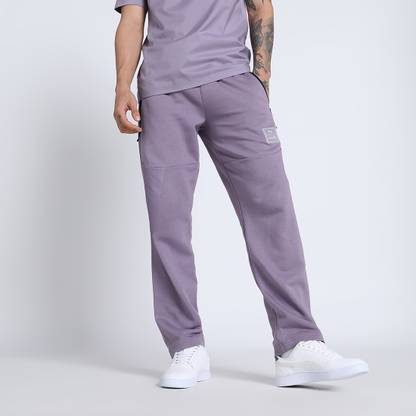PUMA Solid Men Purple Track Pants