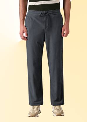 INDICLUB Solid Men Grey Track Pants