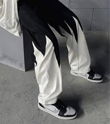 youngcash Colorblock Men Black Track Pants