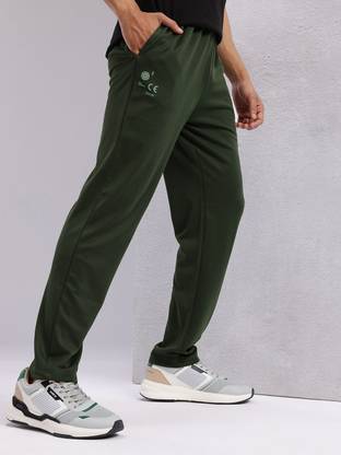 HRX by Hrithik Roshan Solid Men Green Track Pants