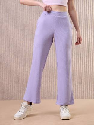 TECHNOSPORT Solid Women Purple Track Pants