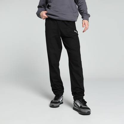PUMA Solid Men Black Track Pants