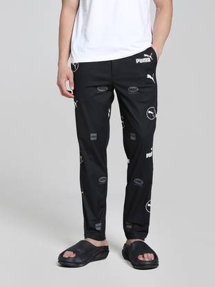 PUMA Solid Men Black Track Pants