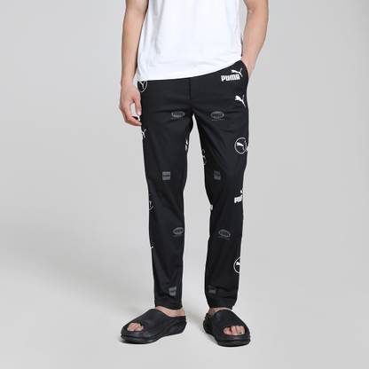 PUMA Printed Men Black Track Pants