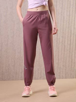 TECHNOSPORT Solid Women Pink Track Pants
