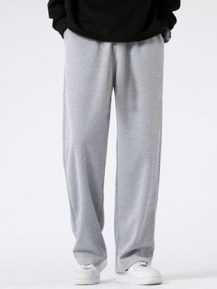 Dockstreet Loose Fit Men Grey Trousers