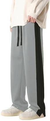 MACK JONNEY Colorblock Men Grey Track Pants