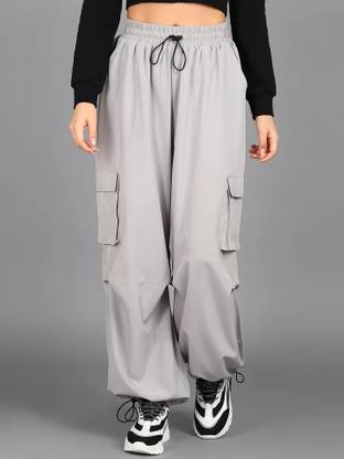 Barmaanic Solid Women Grey Track Pants