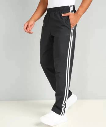 STRAWHATT Striped Men Black Track Pants