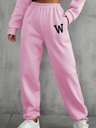 Tabadtod Solid Women Pink Track Pants