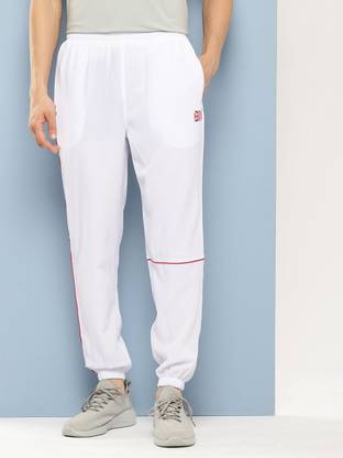 SLAZENGER Self Design Men White Track Pants
