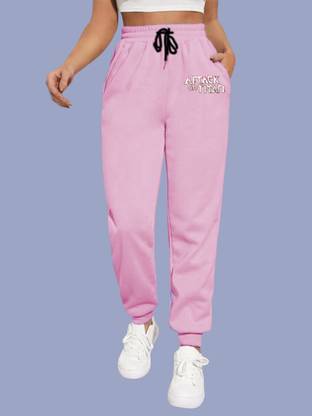 Tabadtod Solid Women Pink Track Pants