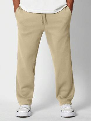 NOBERO Solid Men Brown Track Pants