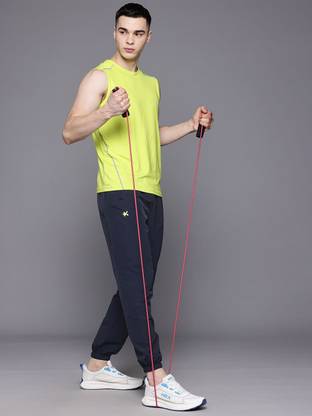 HRX by Hrithik Roshan Solid Men Blue Track Pants