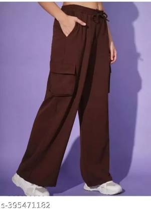 HR Collection Solid Women Beige Track Pants