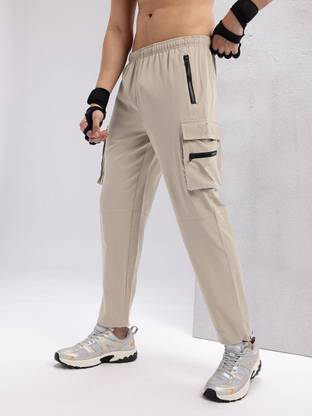 HRX by Hrithik Roshan Solid Men Beige Track Pants