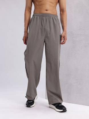 HRX by Hrithik Roshan Striped Men Grey Track Pants