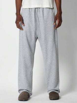Dockstreet Solid Men Grey Track Pants