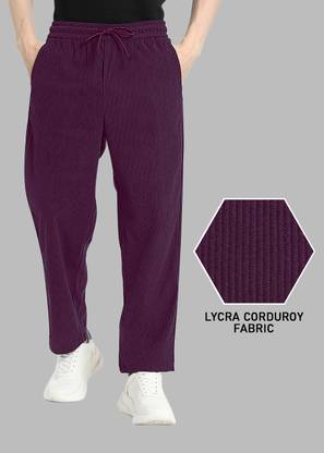 INDICLUB Self Design Men Maroon Track Pants