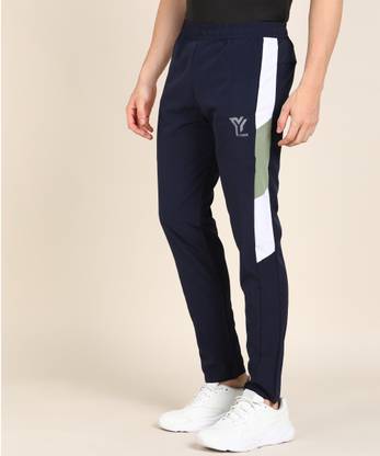 YHQ Solid Men Dark Blue, Green, White, Multicolor Track Pants