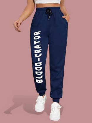 Tabadtod Printed Women Blue Track Pants