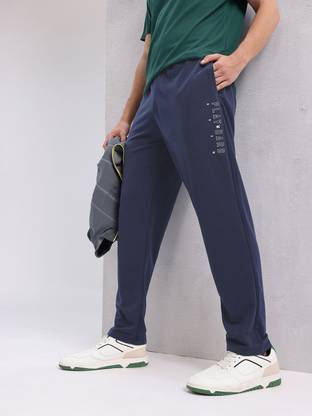HRX by Hrithik Roshan Washed Men Blue Track Pants