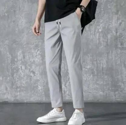AFREEN FASHION Solid Men Grey Track Pants