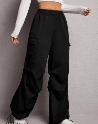 ClothCraftersCo Solid Women Black Track Pants