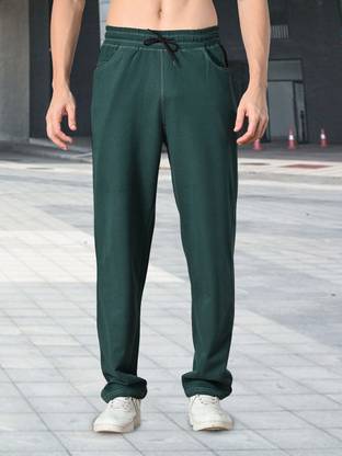 METRONAUT Solid Men Dark Green Track Pants
