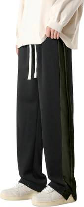 Valley Striped Men Olive Track Pants